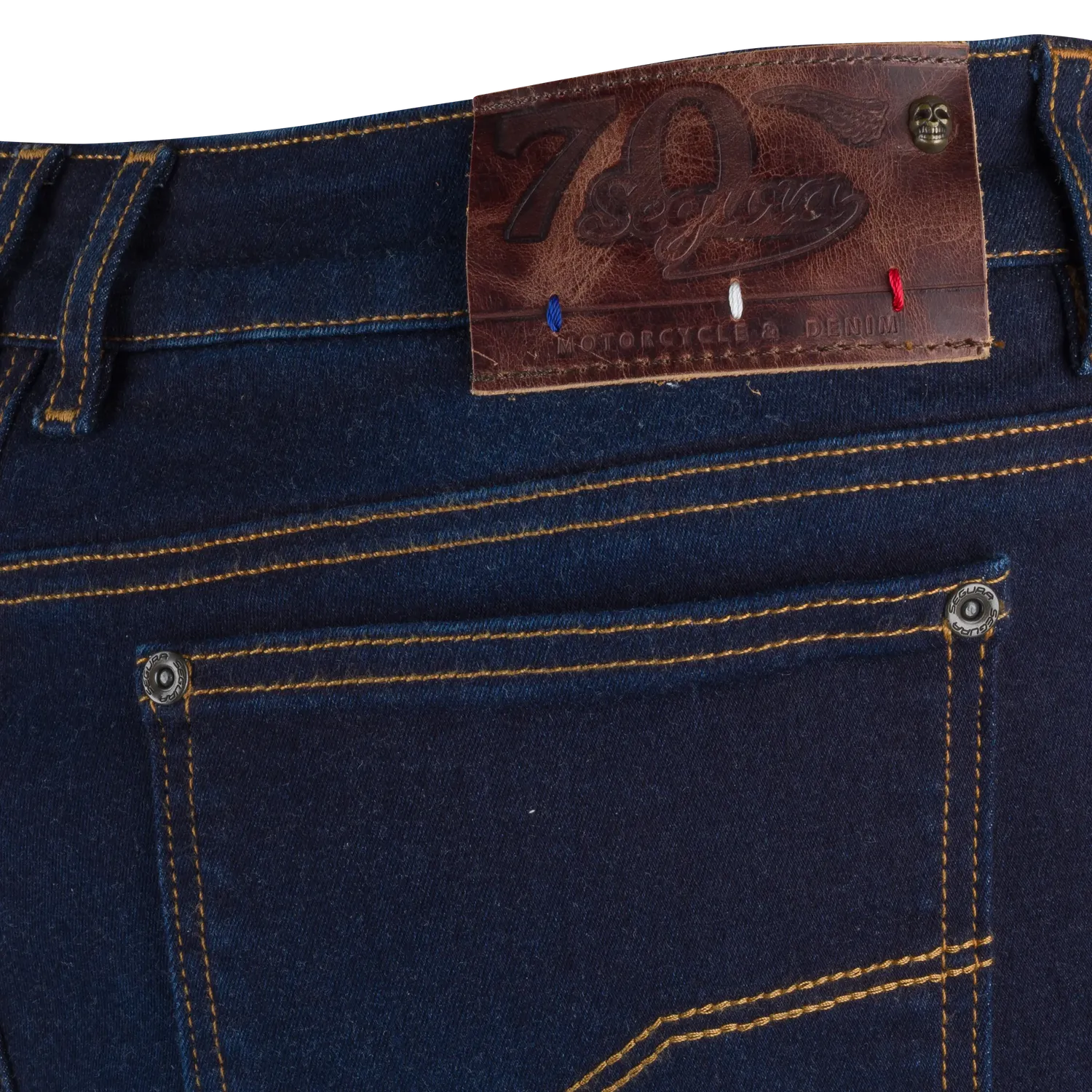 Segura Uzy jeans moto uomo blu slim cordura