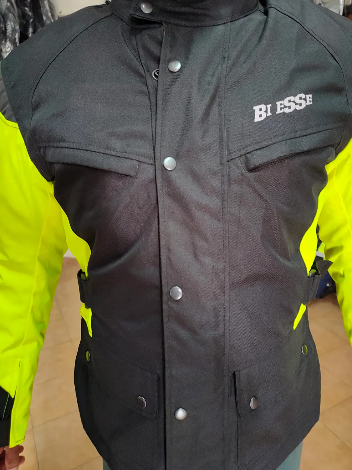 Bi Esse Giacca Moto Cordura Impermeabile 4XL Nero