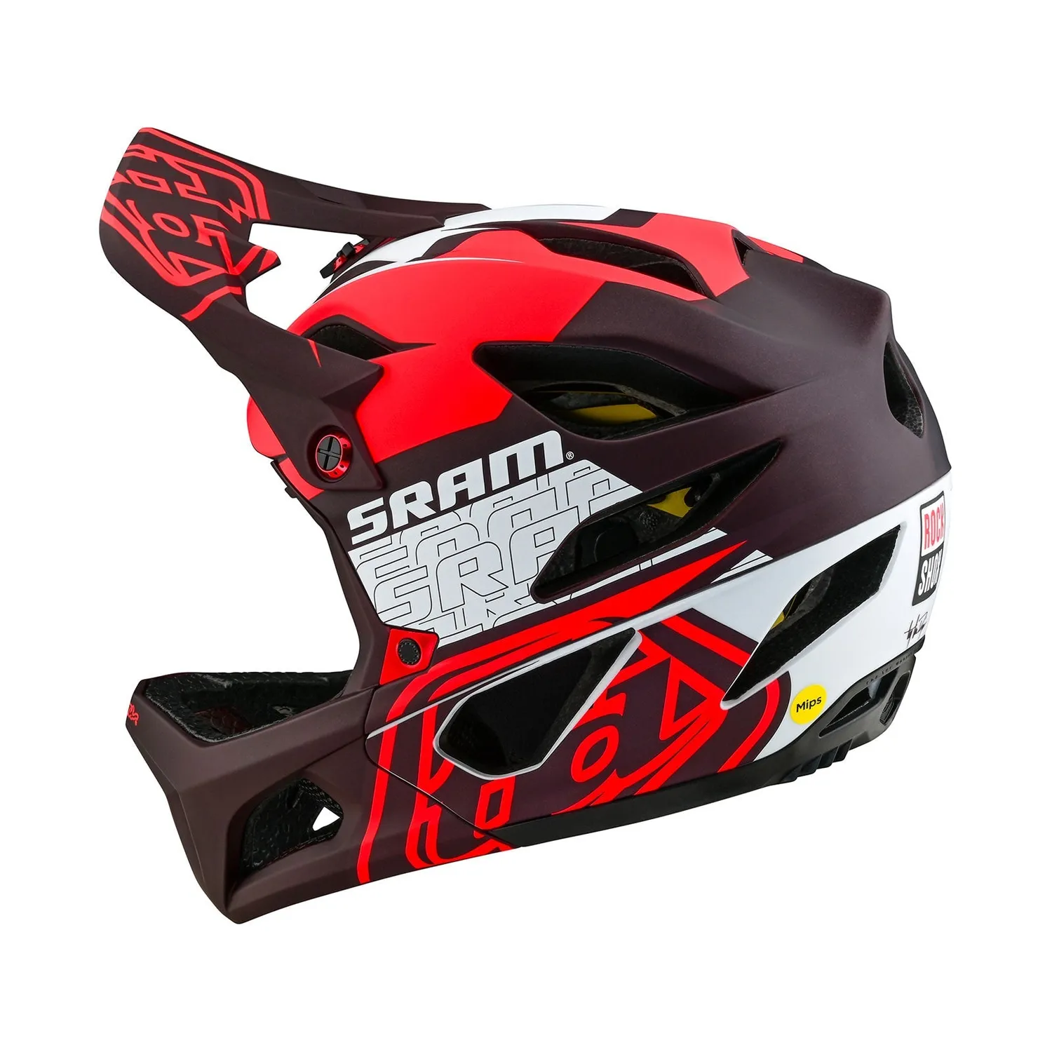 Troy Lee Designs Stage W/MIPS SRAM Vector casco bici rosso