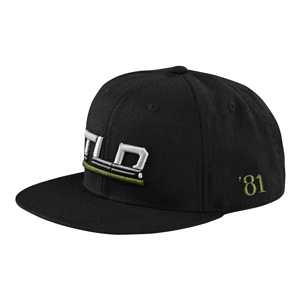 Troy Lee Designs Speed cappellino snapback nero visiera piatta