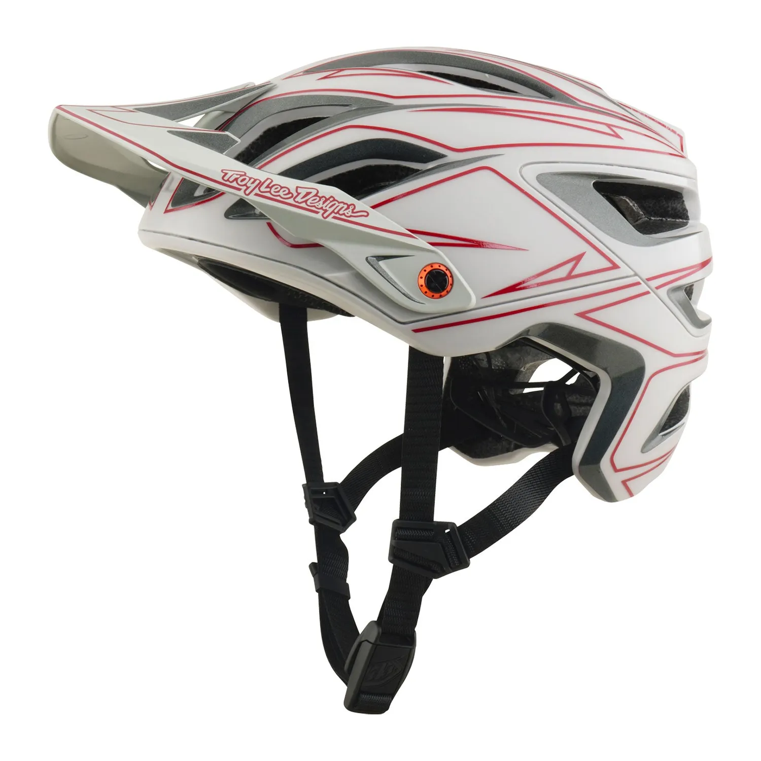 Troy Lee A3 Pinstripe casco bici grigio MIPS