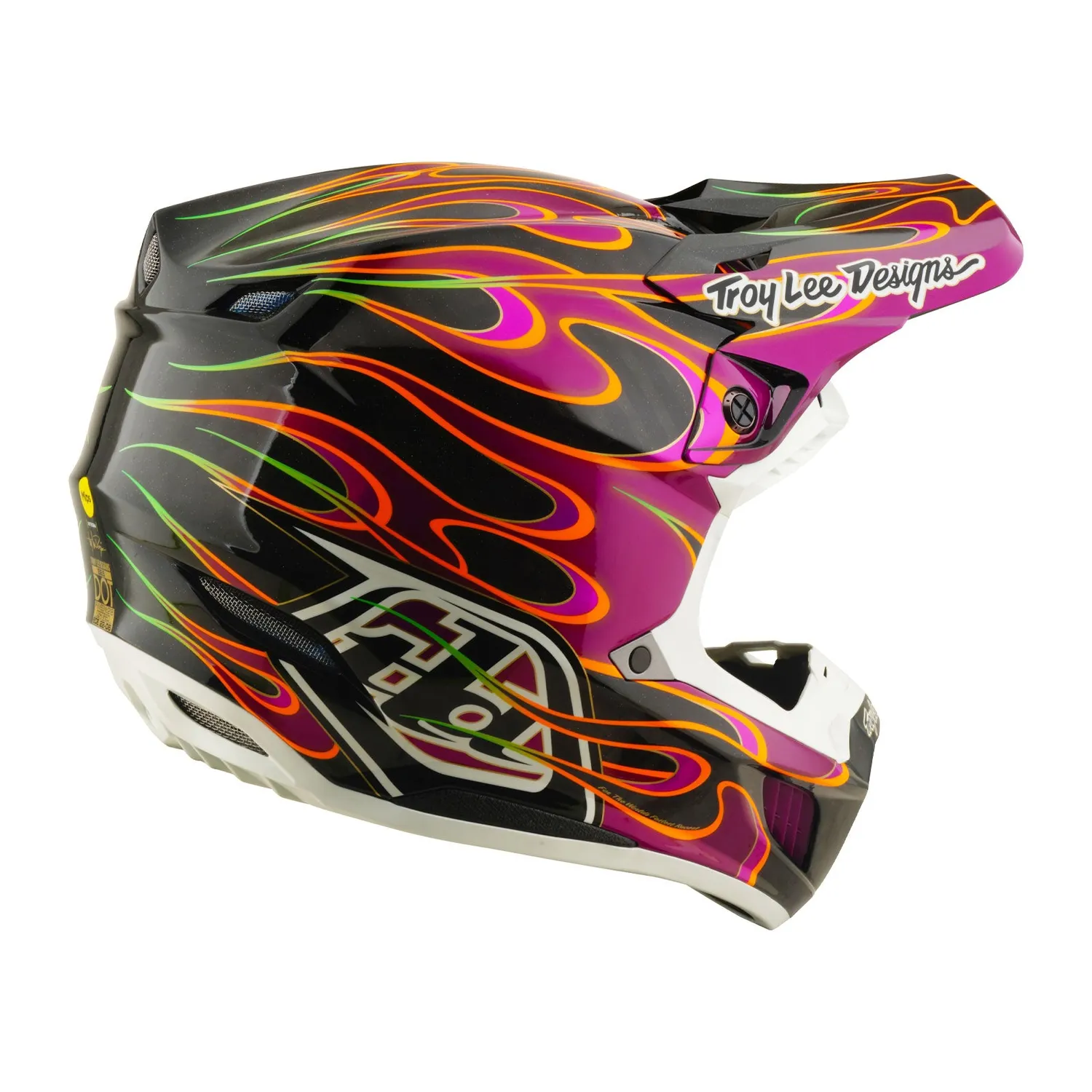 Troy Lee Designs SE5 Carbon casco moto nero viola Mips
