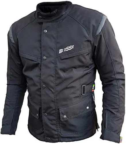 Bi Esse Giacca Moto Tessuto Cordura Impermeabile Nero 3XL