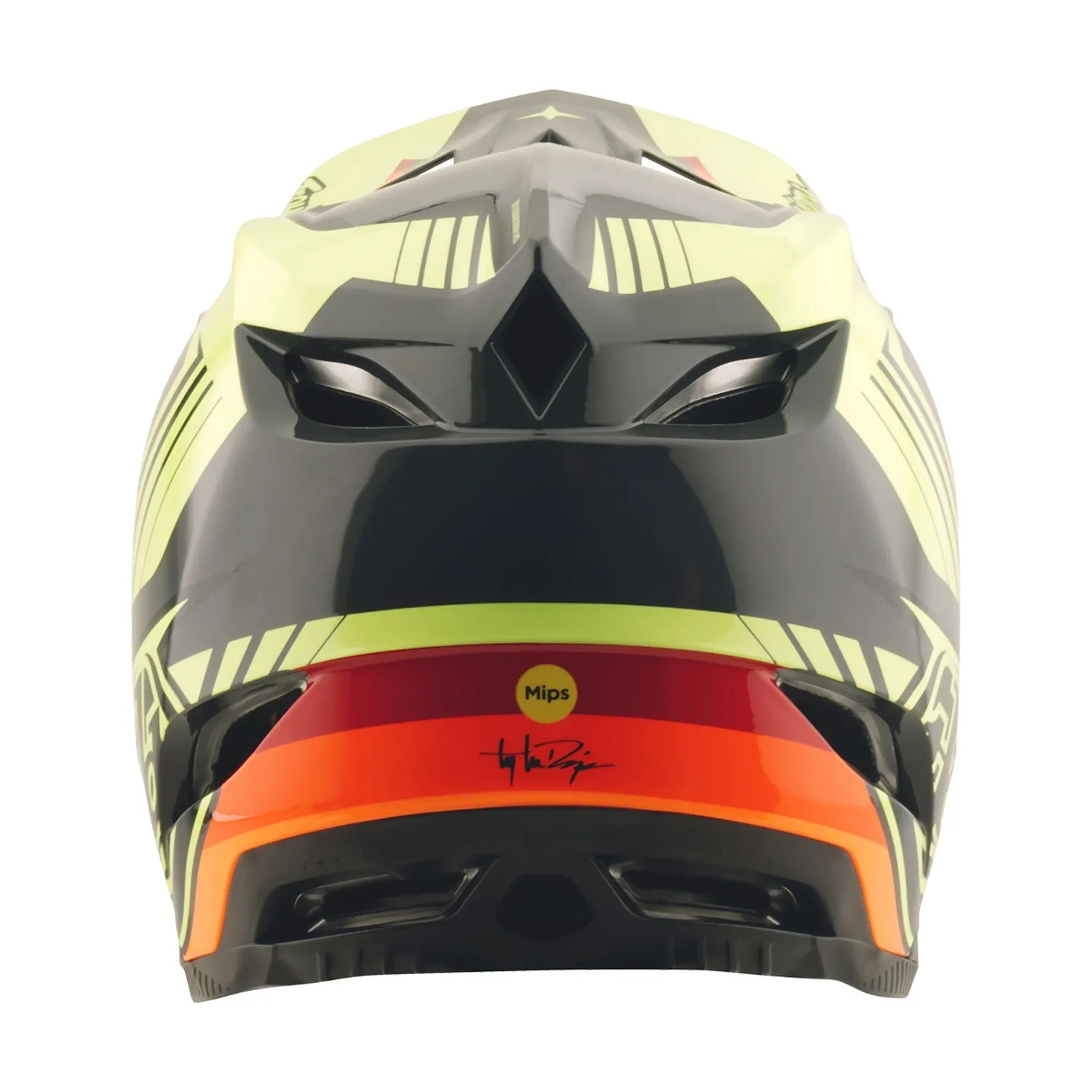 Troy Lee Designs D4 Polyacrylite casco bici Black Yellow MIPS