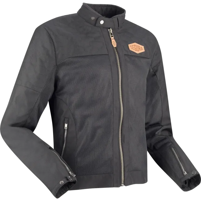 Segura Richter giacca moto nera tessuto Body Fit
