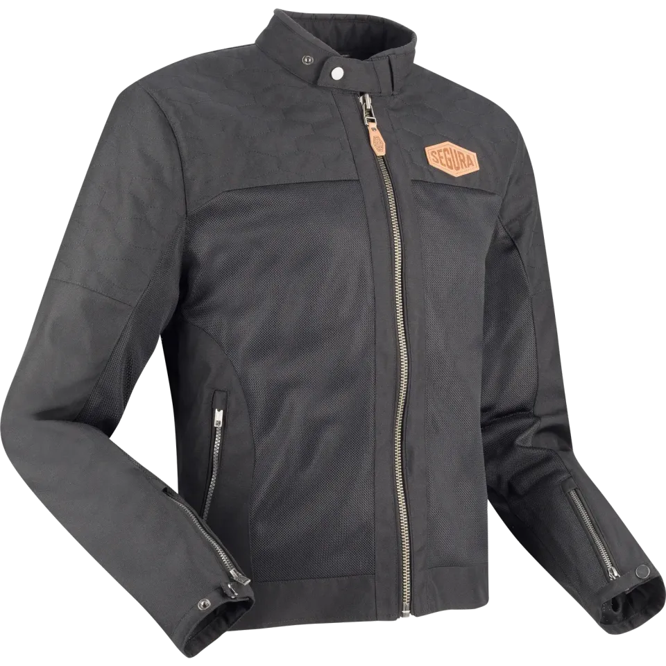 Segura Richter giacca moto nera tessuto Body Fit