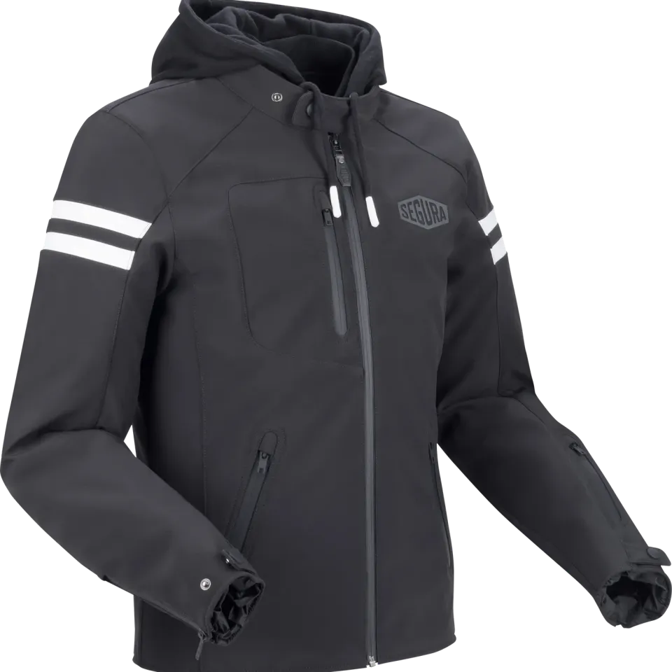 Segura Ritchy giacca moto uomo nero bianco softshell