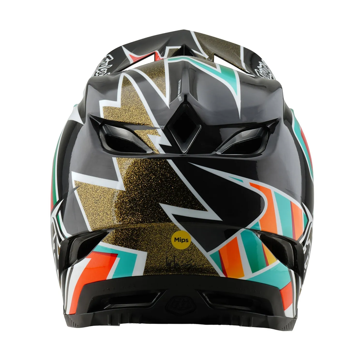 Troy Lee Designs D4 Carbon Casco Integrale Frames Black Gold MIPS