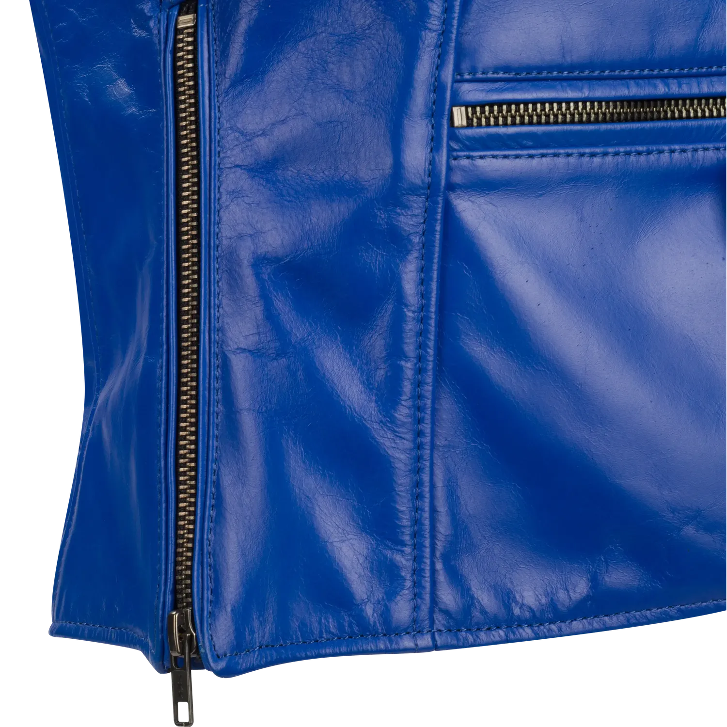 Segura Lady Curve giacca moto donna blu pelle