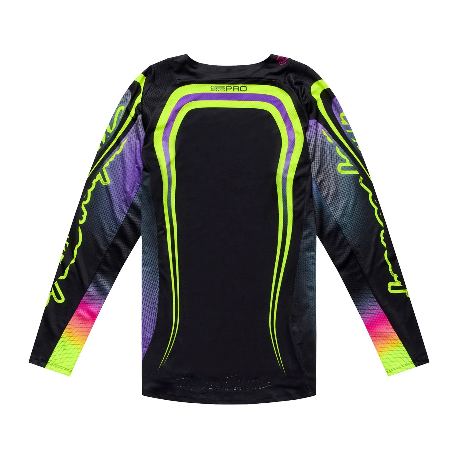 Troy Lee Designs SE Pro Wander Maglia Moto Nero Viola Traspirante