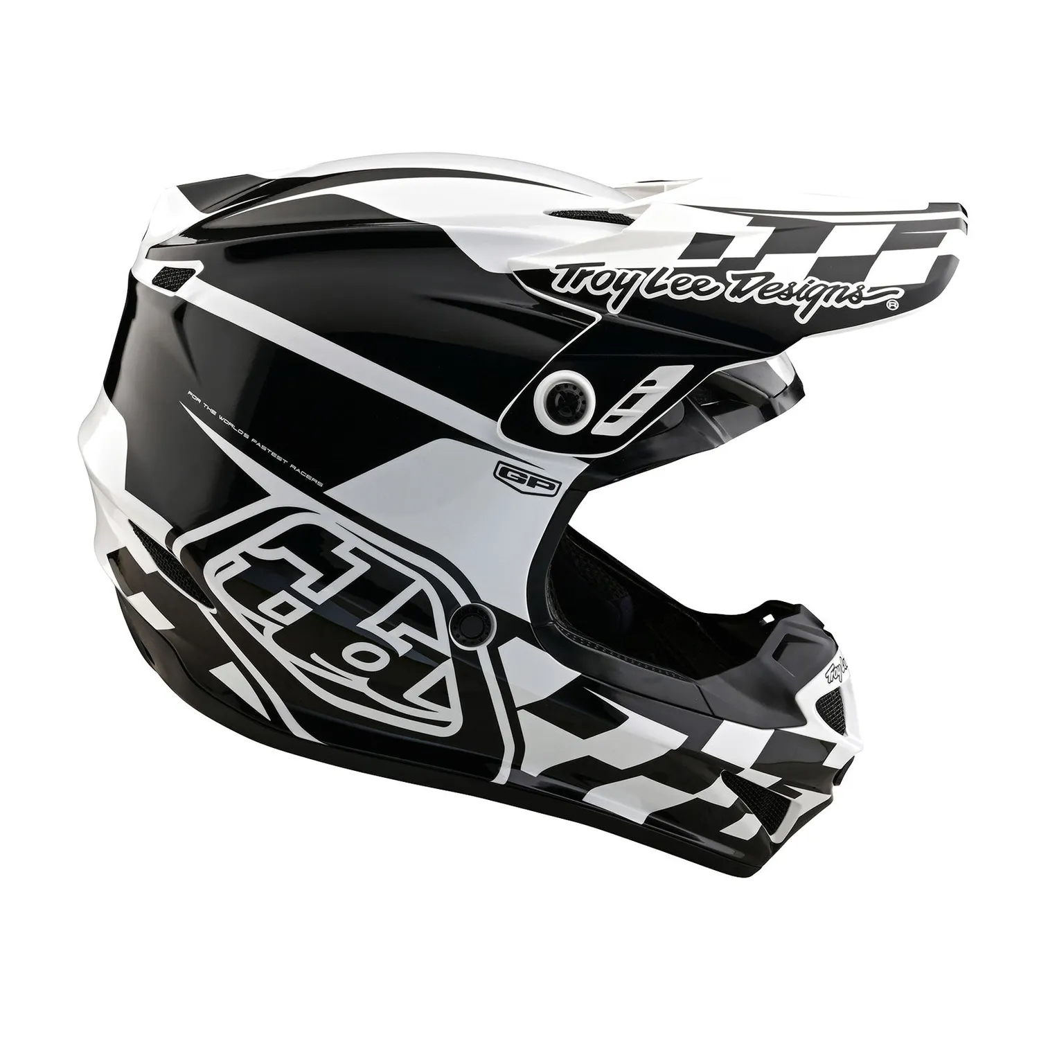 Troy Lee Designs GP casco moto bianco nero no Mips