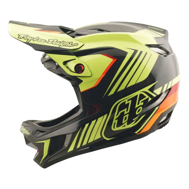 Troy Lee Designs D4 Polyacrylite casco bici Black Yellow MIPS