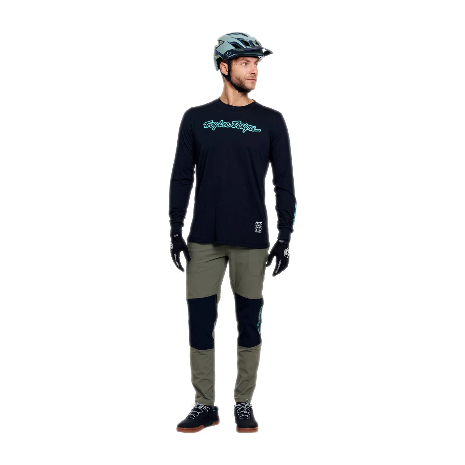 Troy Lee Designs Skyline Ride maglia mtb manica lunga nero teal