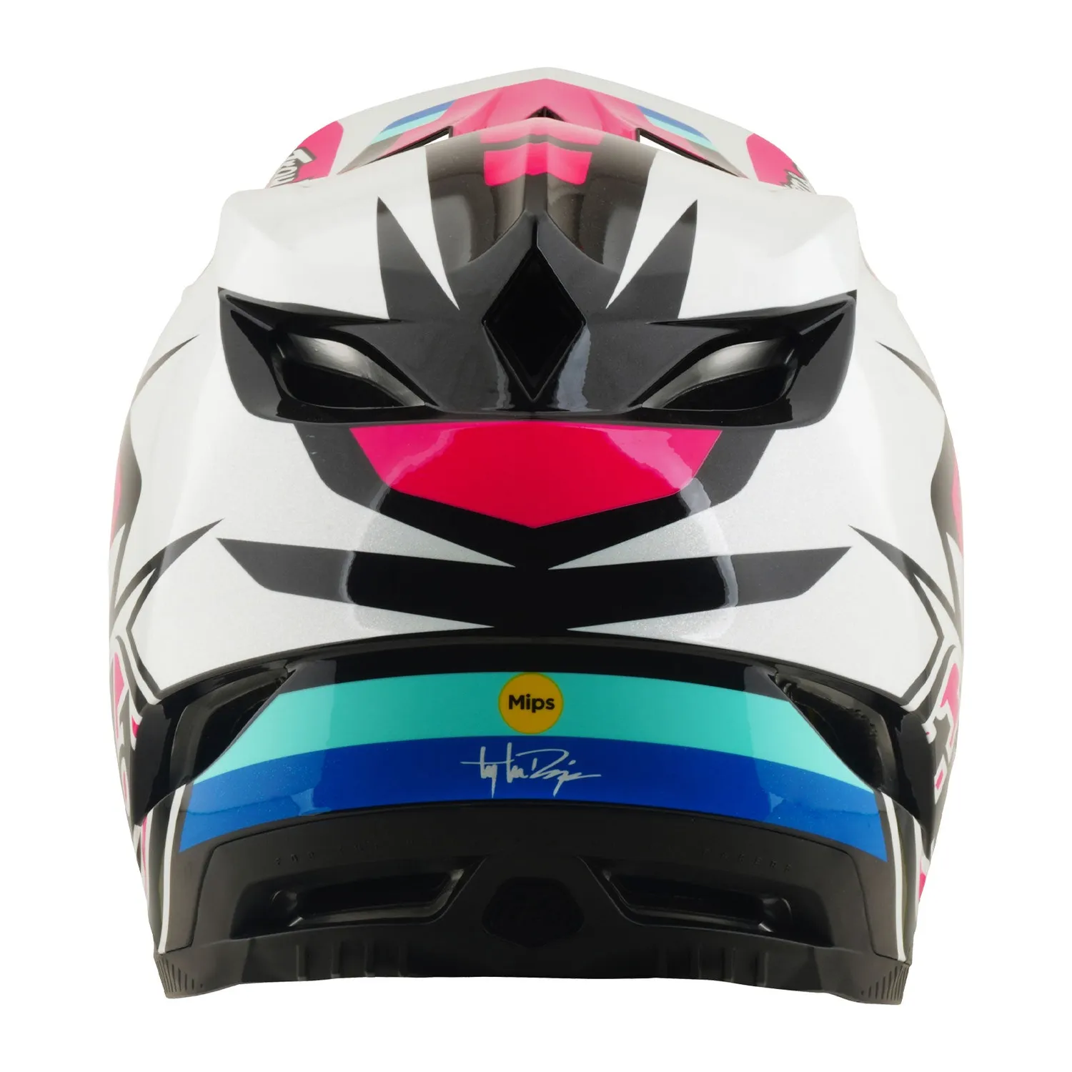 Troy Lee Designs D4 Polyacrylite casco integrale magenta Mips