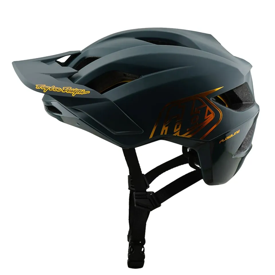 Troy Lee Designs Flowline MIPS casco bici grigio-oro 5 stelle