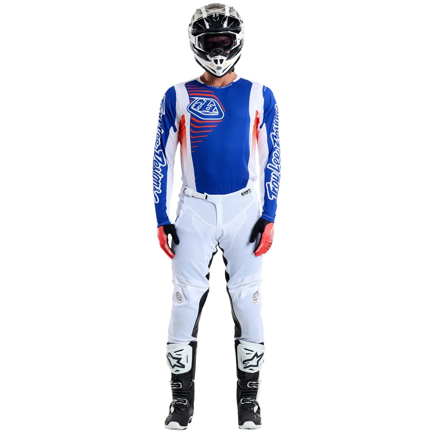 Troy Lee Designs GP Pro Air Ripple maglia moto blu arancione traspirante