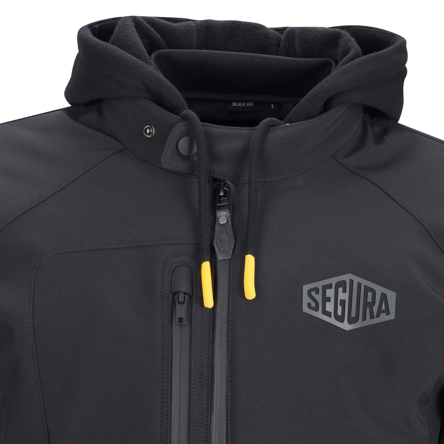 Segura Ritchy Giacca Moto Nero Giallo Impermeabile