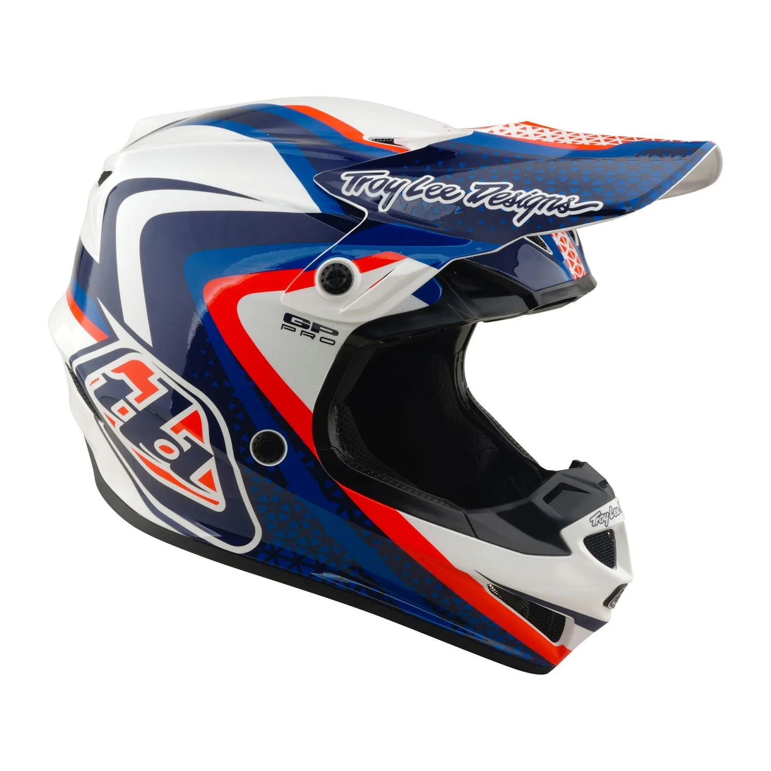 Troy Lee Designs GP Pro casco moto bianco blu