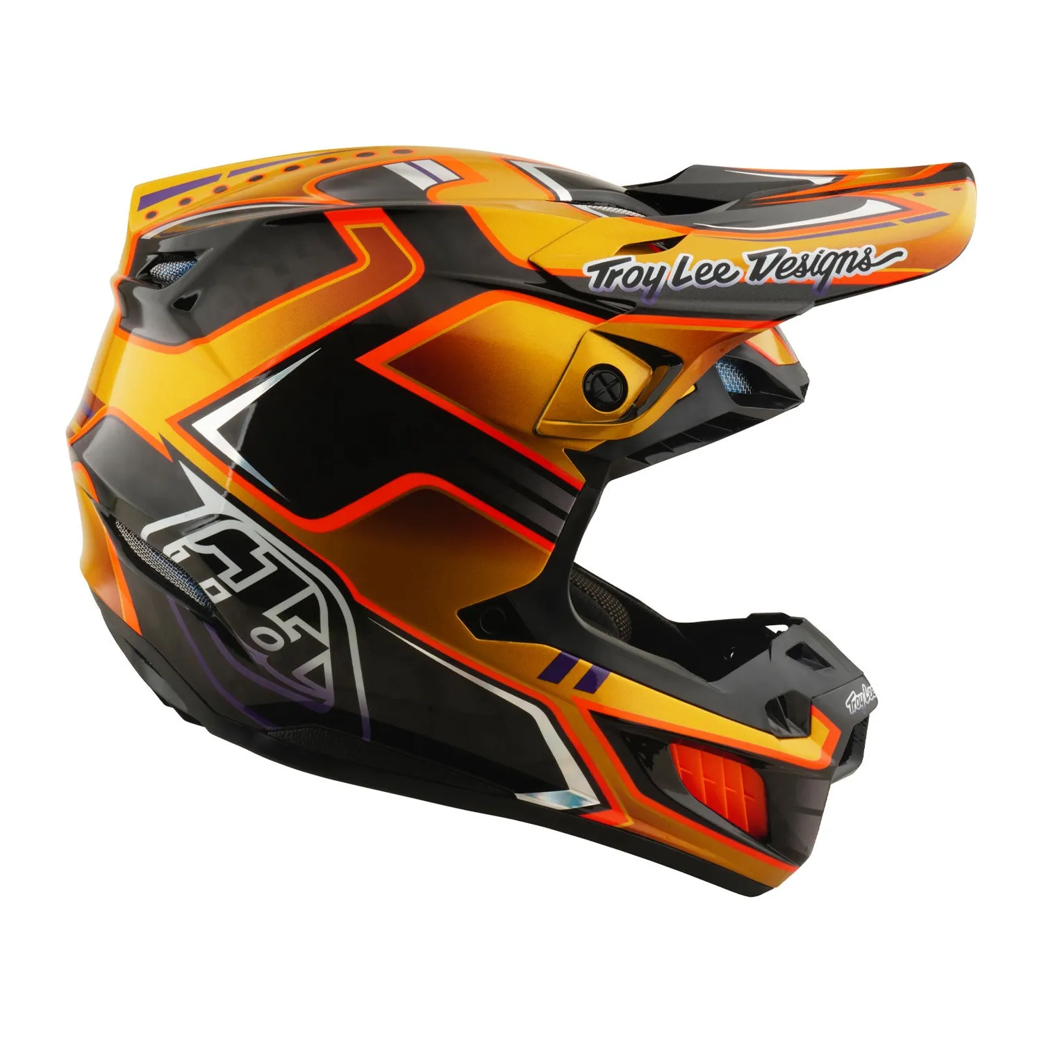 Troy Lee Designs SE5 Carbon casco moto MIPS gold carbonio