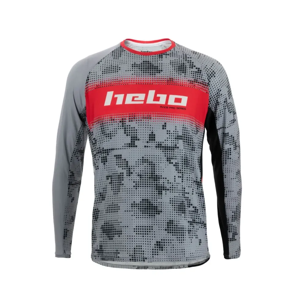 Hebo Race Pro maglietta moto grigia traspirante