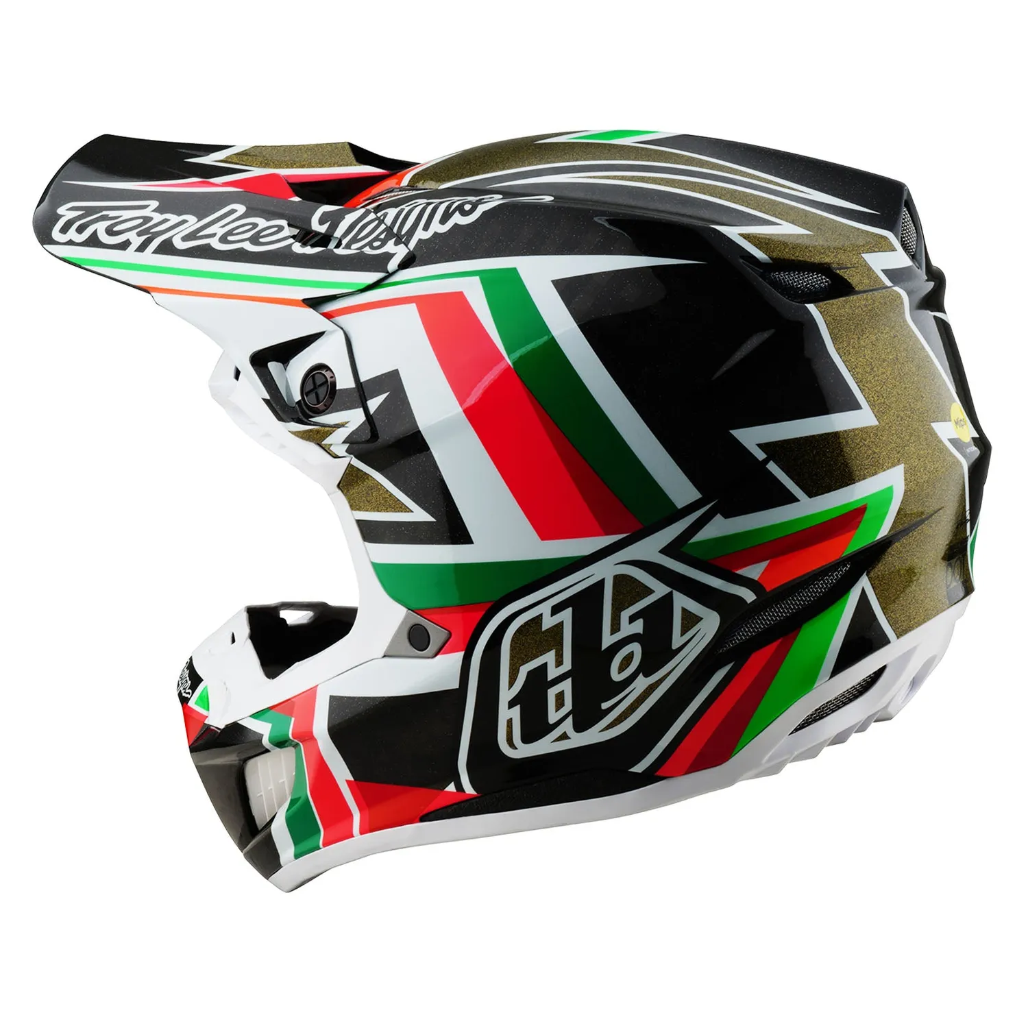 Troy Lee Designs SE5 Carbon casco moto nero Labyrinth MIPS