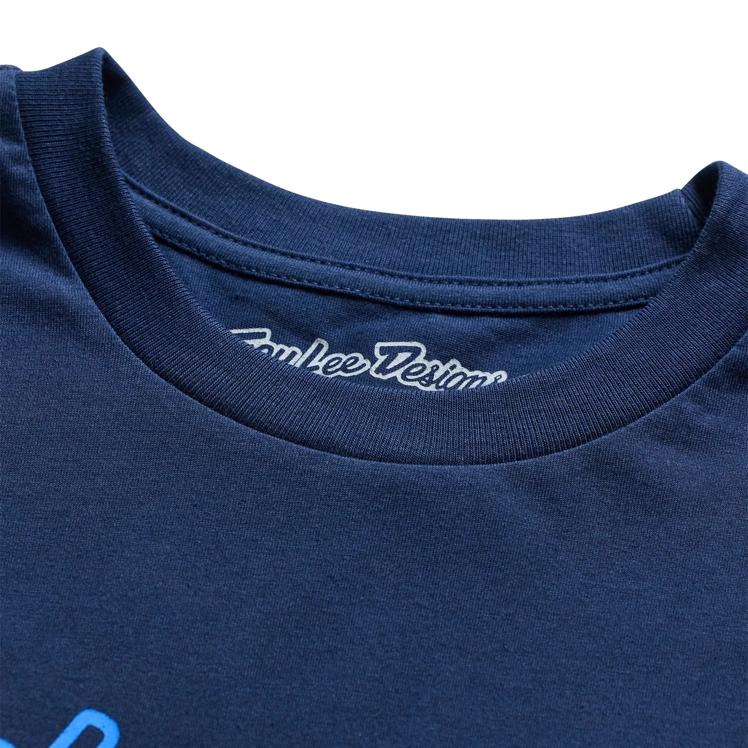 Troy Lee Designs Signature maglietta uomo Navy Aero Blue cotone