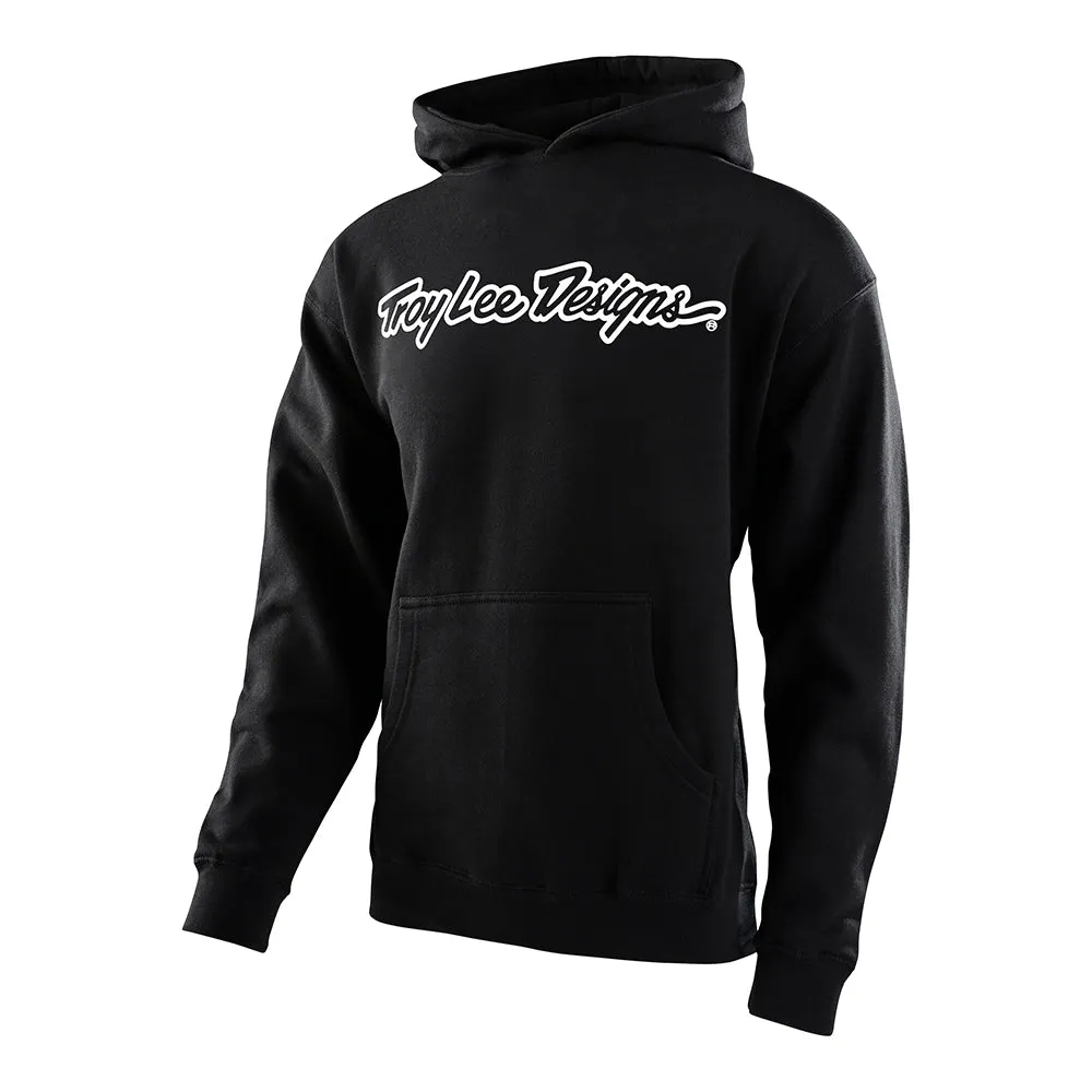 Troy Lee Designs Signature felpa ragazzo nero bianco