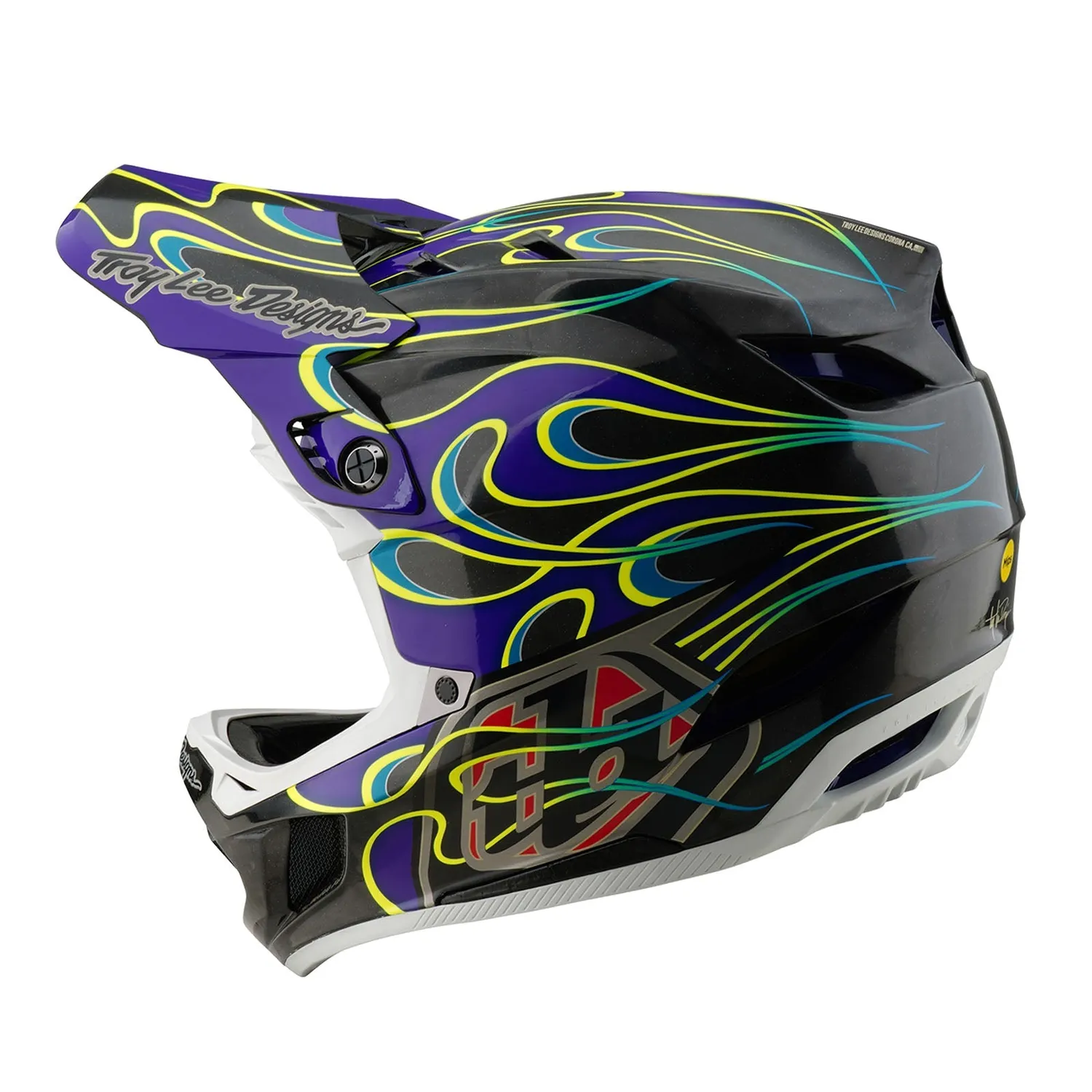 Troy Lee Designs D4 Carbon Torched casco bici nero viola