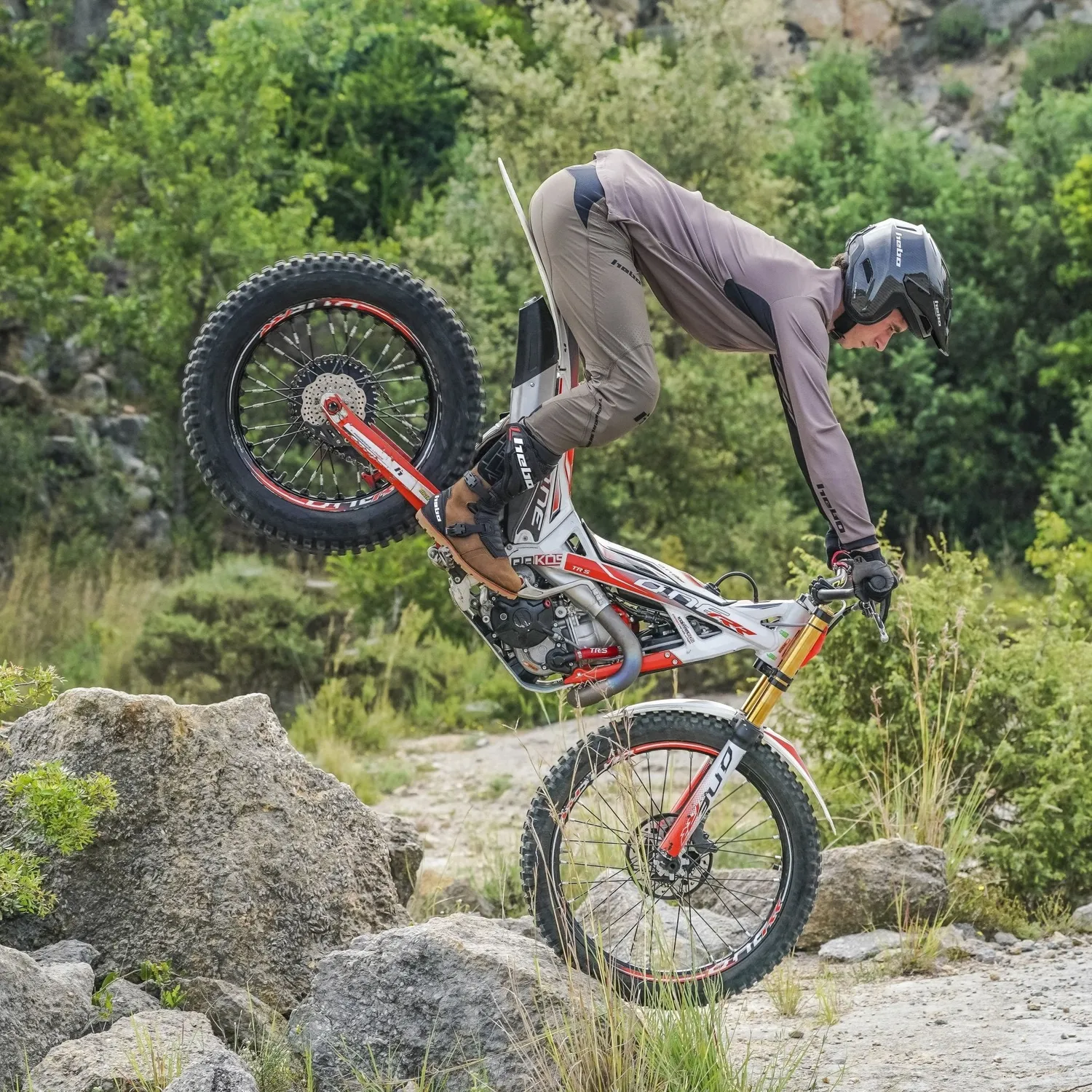 Hebo Tech HE3250M pantaloni trial marroni protettivi