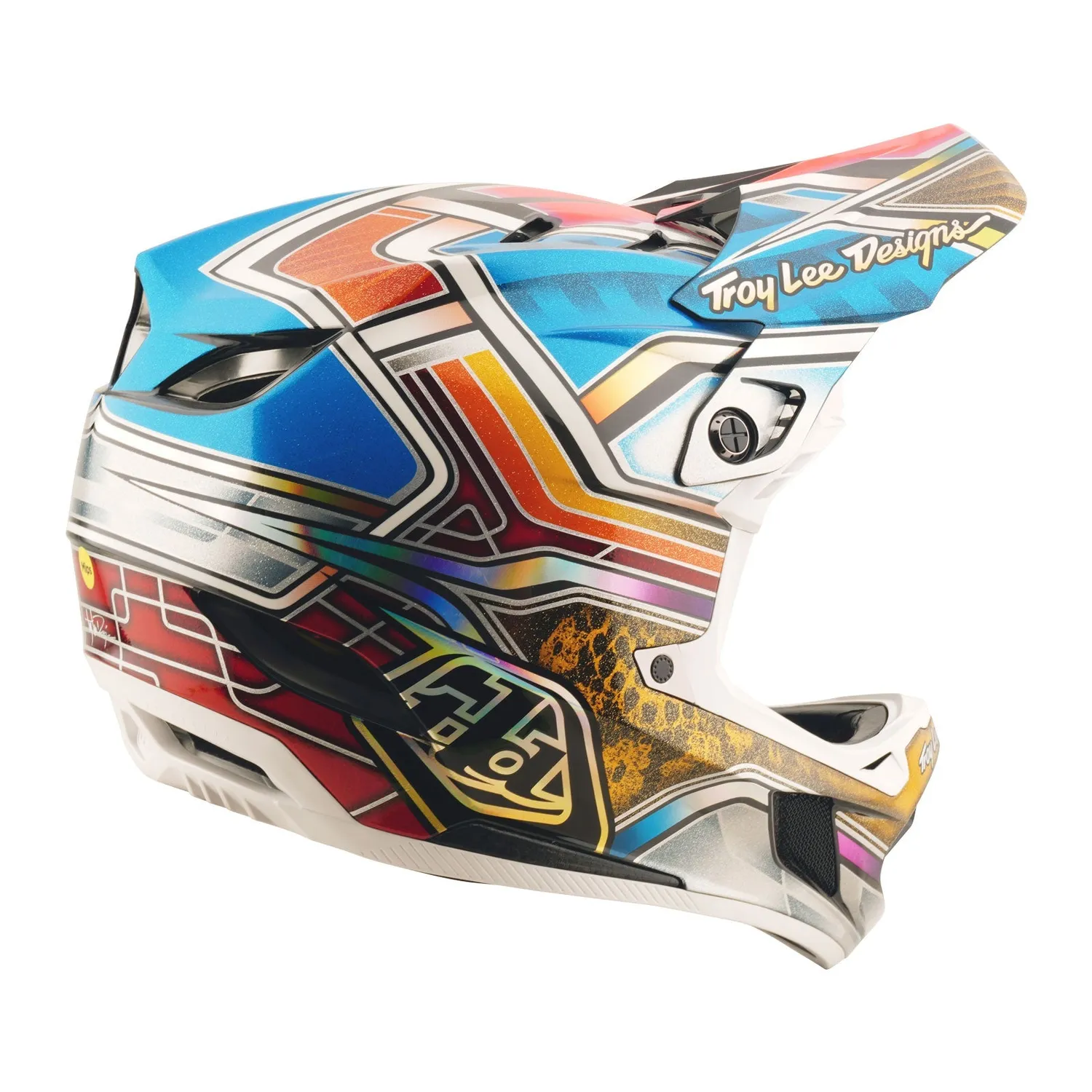 Troy Lee Designs D4 Carbon MIPS casco Lowrider blu