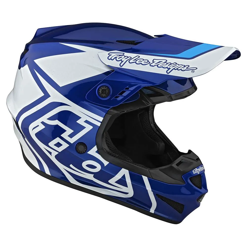 Troy Lee Designs GP Overload casco moto blu bianco