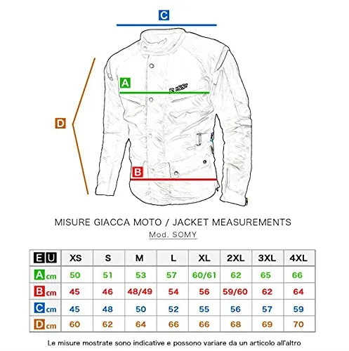 Bi Esse Giacca Moto Tessuto Cordura Impermeabile Nero 3XL