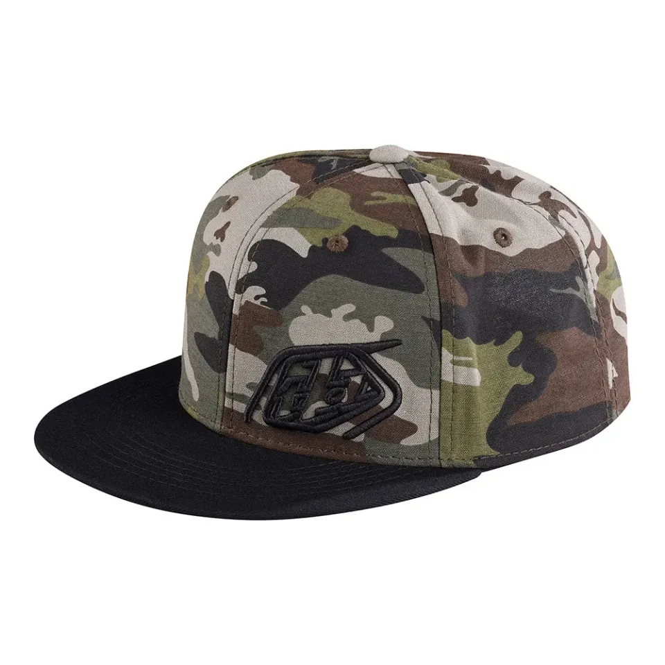 Troy Lee Designs Slice Camo Snapback cappellino verde army
