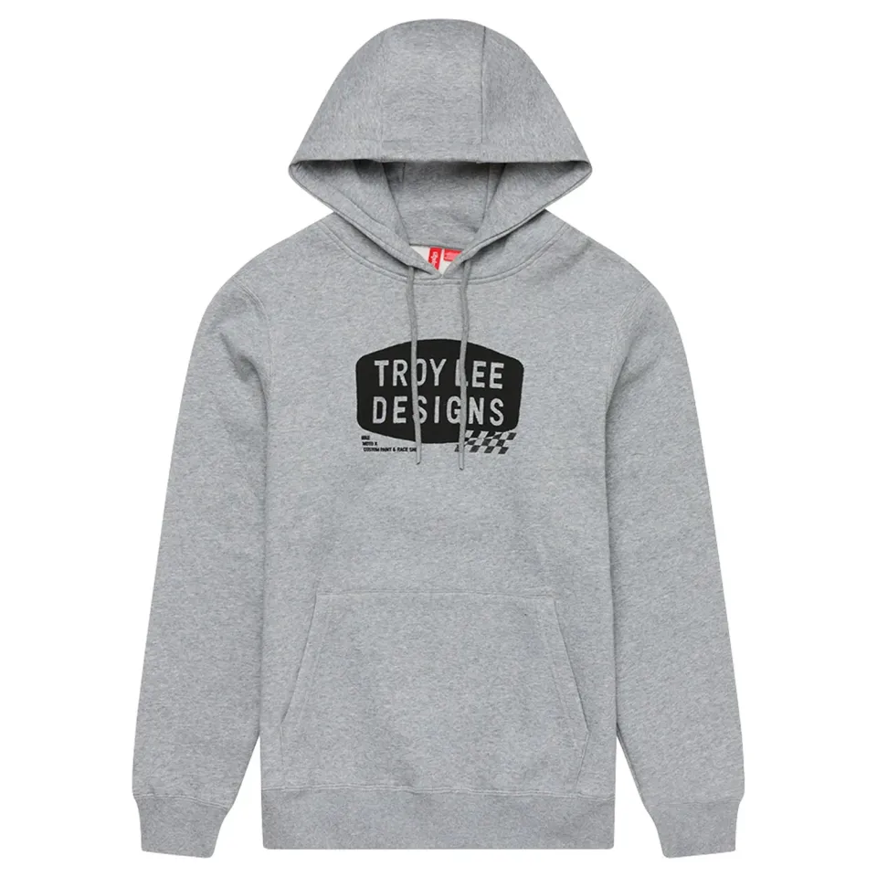 Troy Lee Designs Stamp felpa con cappuccio grey heather