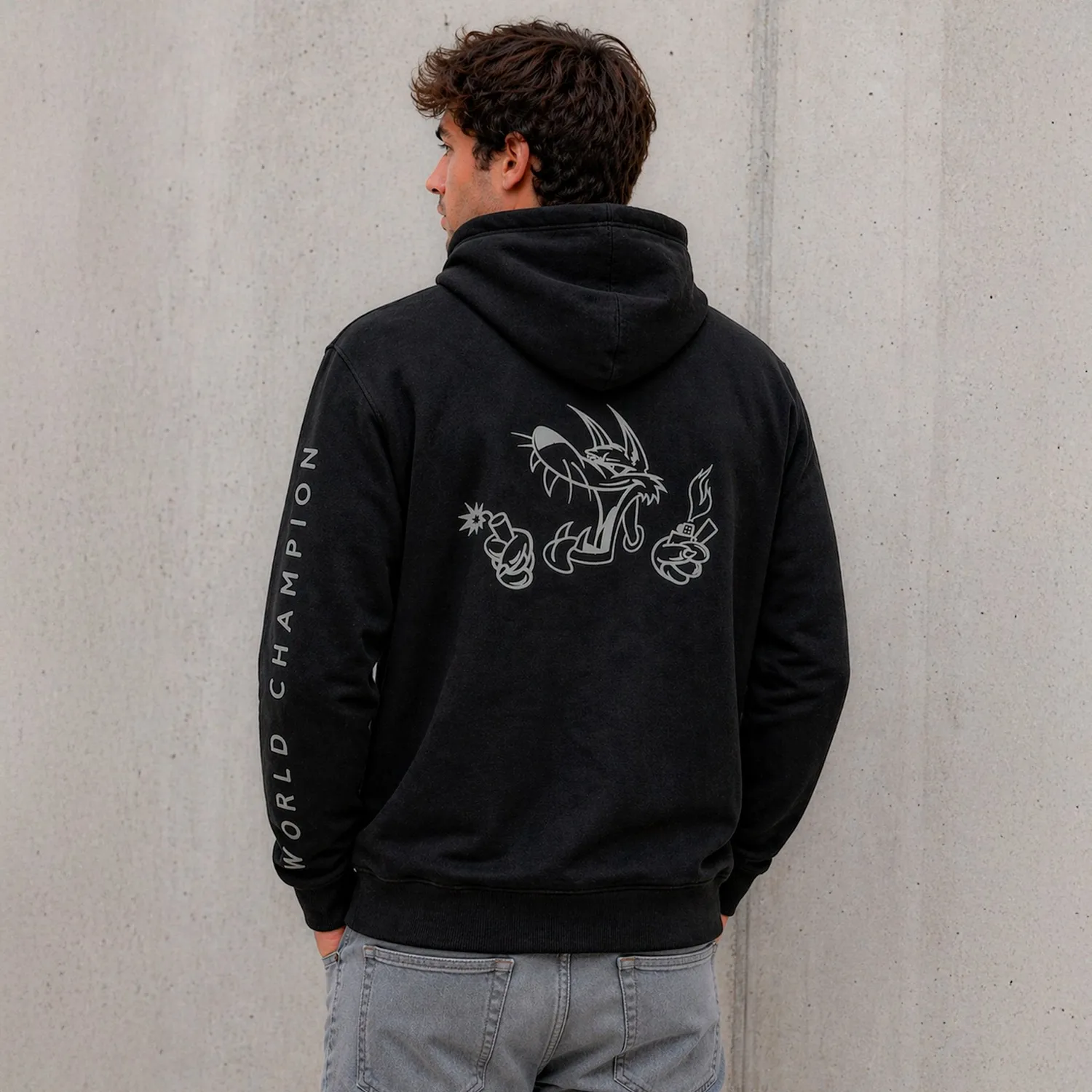 Hebo Toni Bou felpa cappuccio nera cotone