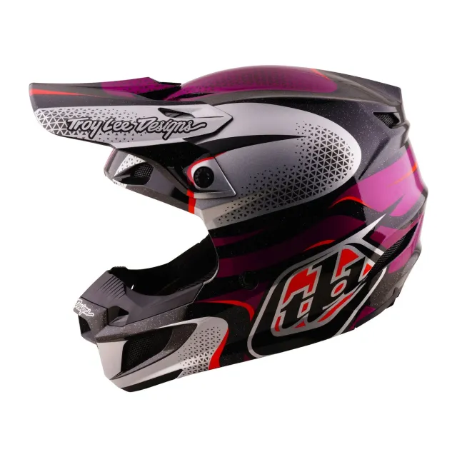 Troy Lee Designs SE5 Polycarbonate casco moto viola nero MIPS