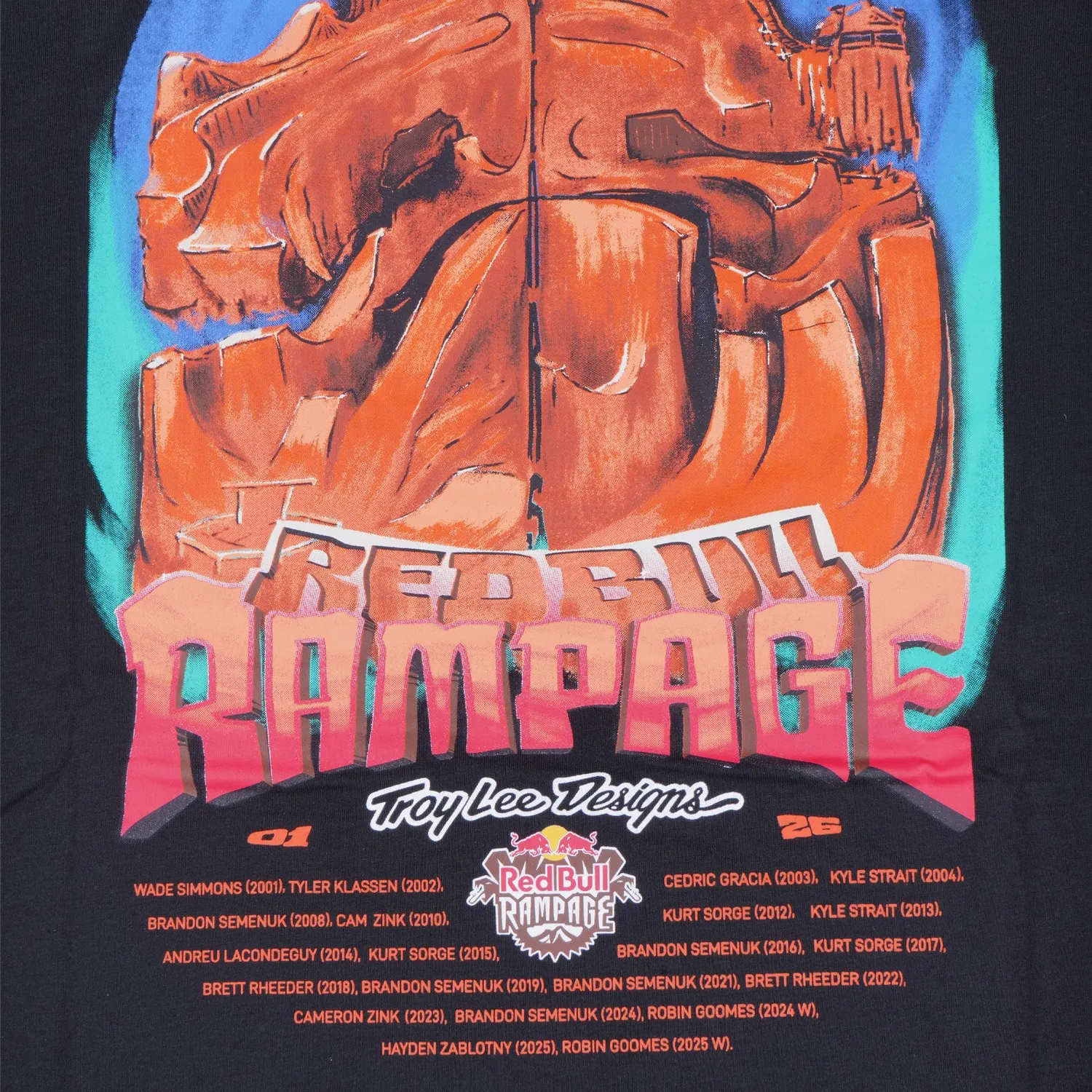 Troy Lee Designs Rampage Dreamland t-shirt nera manica corta