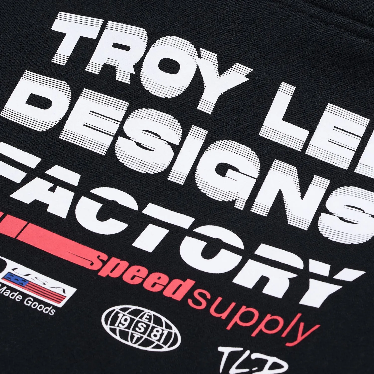 Troy Lee Designs Youth felpa pullover factory nero
