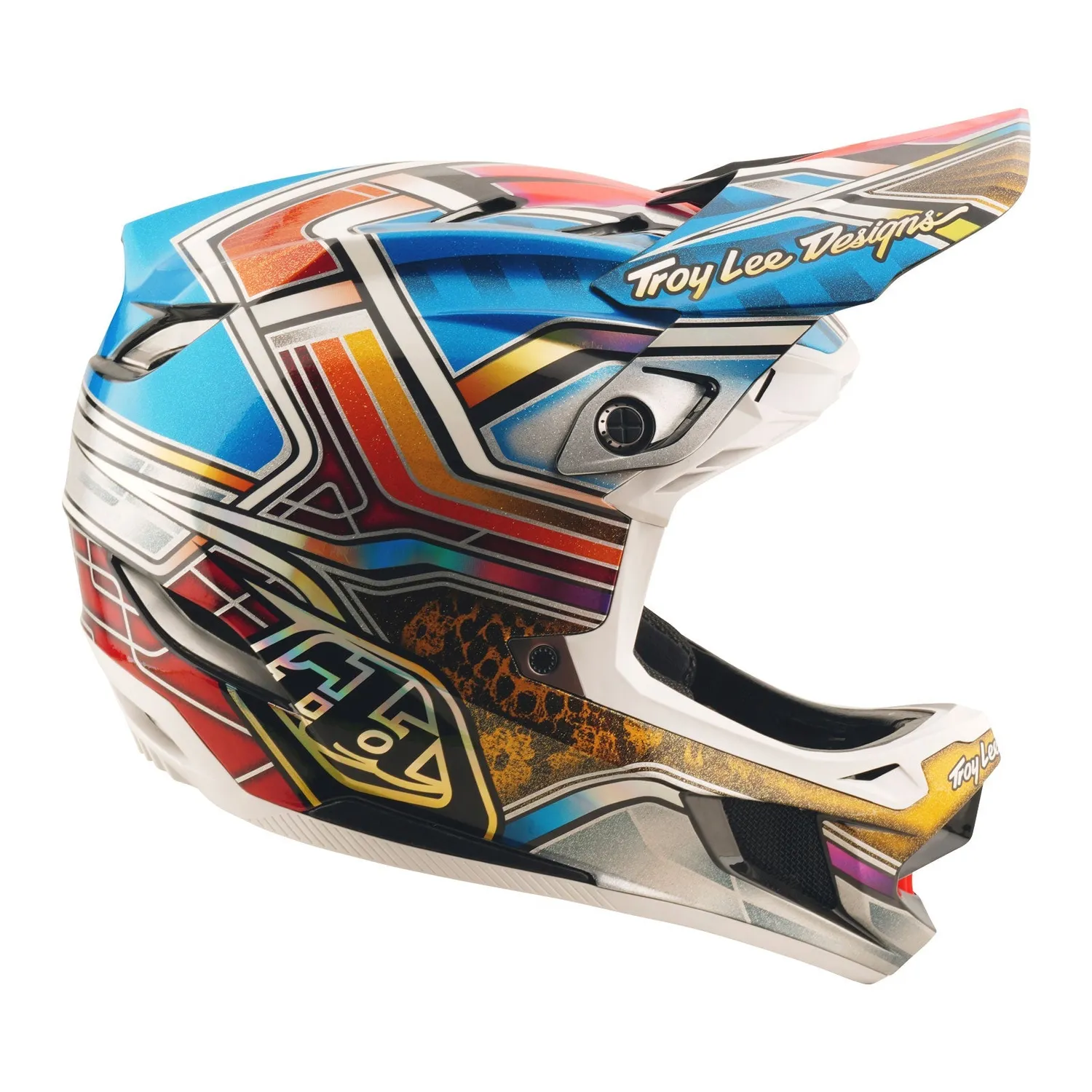 Troy Lee Designs D4 Carbon MIPS casco Lowrider blu
