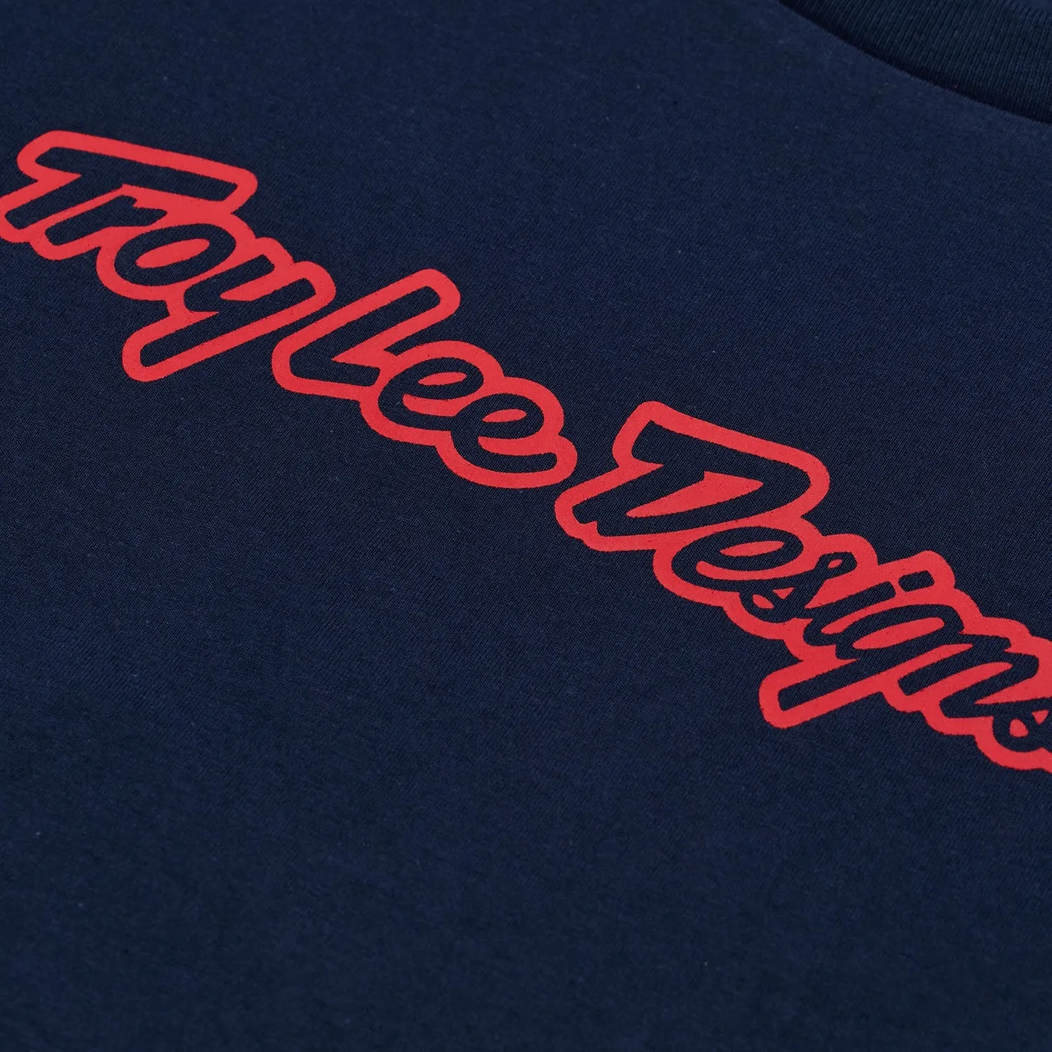 Troy Lee Designs Signature T-Shirt Donna Blu Navy Cotone