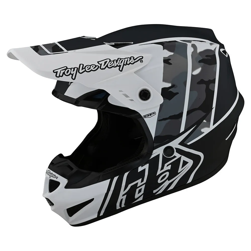 Troy Lee Designs GP Nova Camo Casco Moto Bambino Bianco