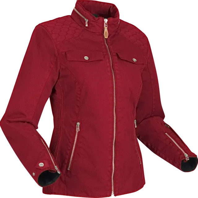 Segura Lady Bahia giubbotto moto tessuto rosso