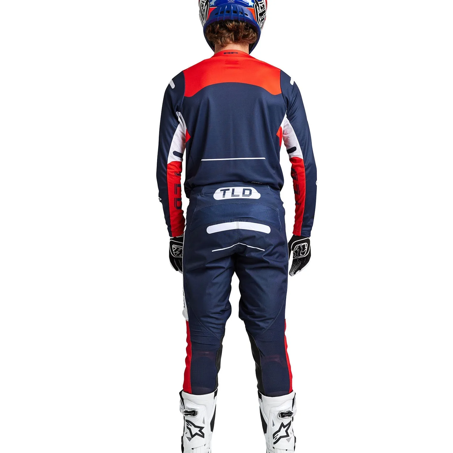Troy Lee Designs GP Pro maglia cross navy orange elasticizzata