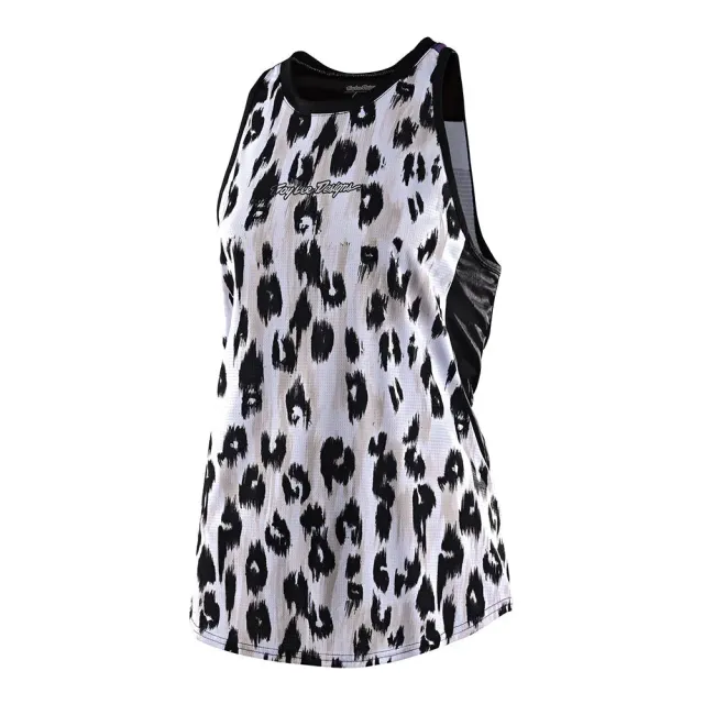 Troy Lee Designs Luxe Wild Cat canotta donna bianca traspirante