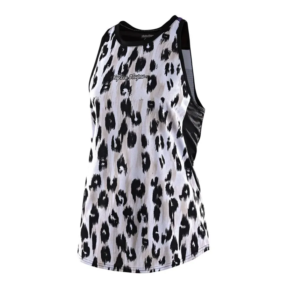 Troy Lee Designs Luxe Wild Cat canotta donna bianca traspirante