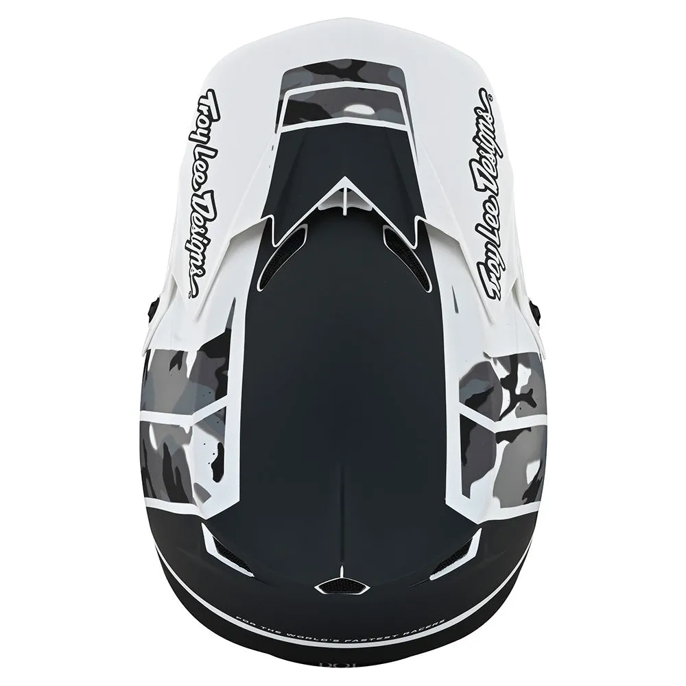 Troy Lee Designs GP Nova Camo Casco Moto Bianco 1500g