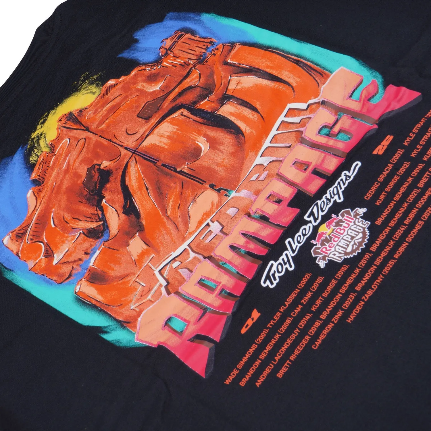 Troy Lee Designs Rampage Dreamland t-shirt nera manica corta