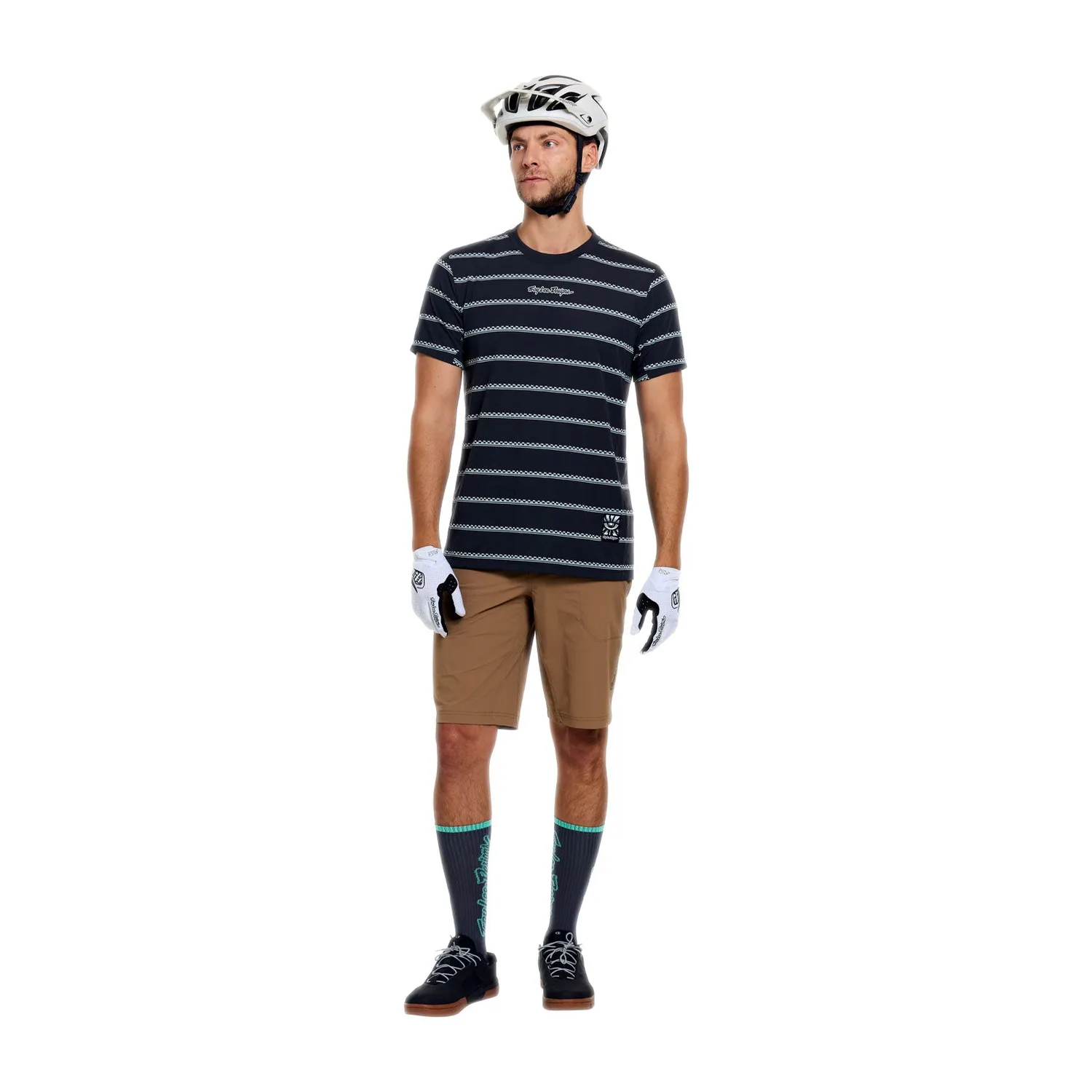Troy Lee Designs Skyline Ride Checked Out t-shirt mtb Carbon mesh
