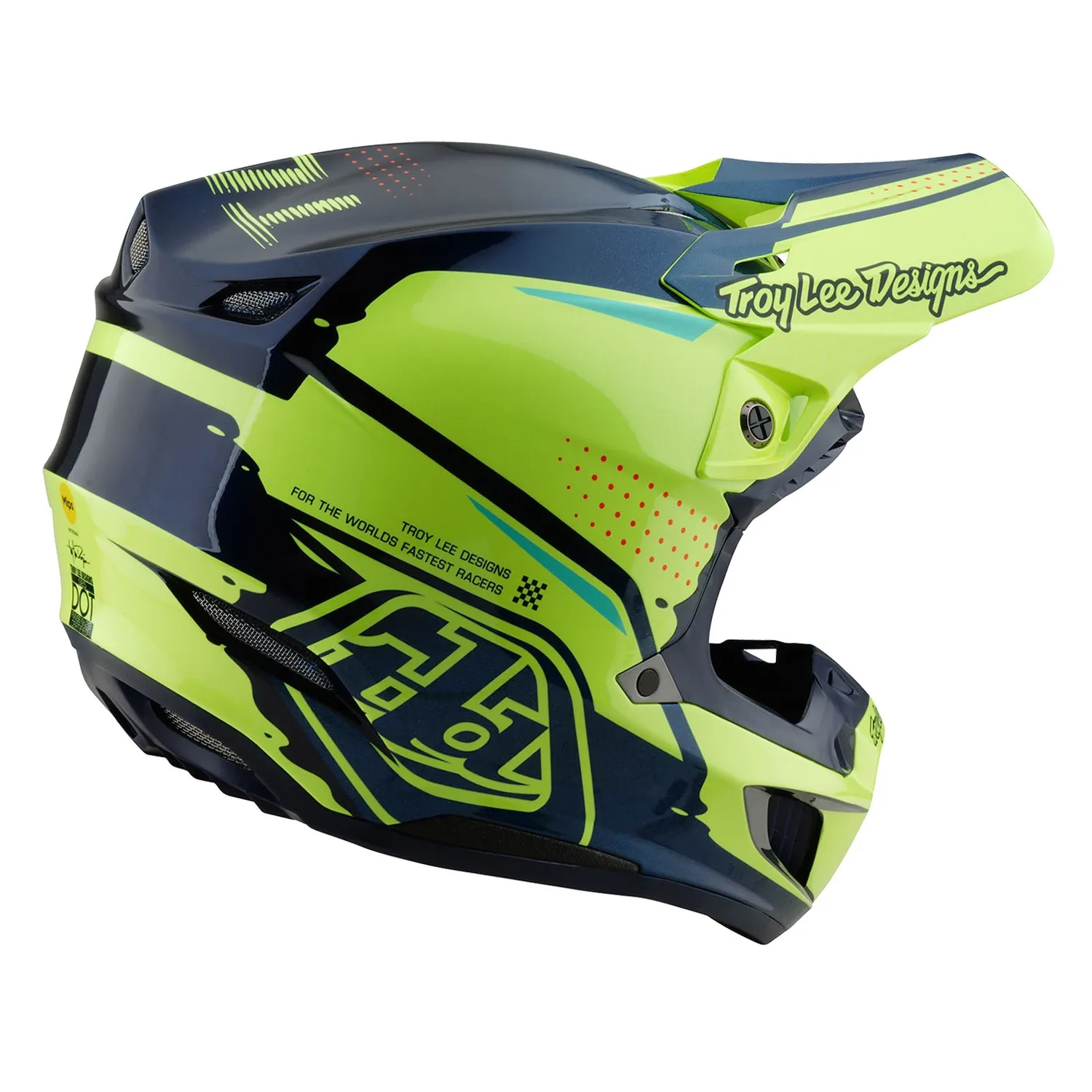 Troy Lee Designs SE5 Composite Drip casco moto MIPS giallo