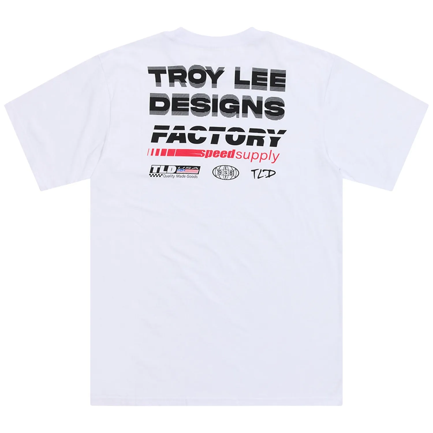 Troy Lee Designs Factory t-shirt uomo bianca manica corta
